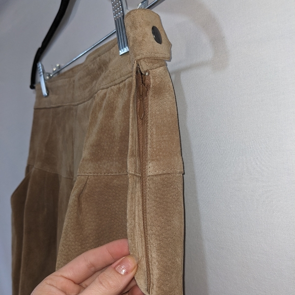 Vintage Tan Leather High Rise Giorgio St Angelo Pants/Trousers Size Small - Picture 6 of 10